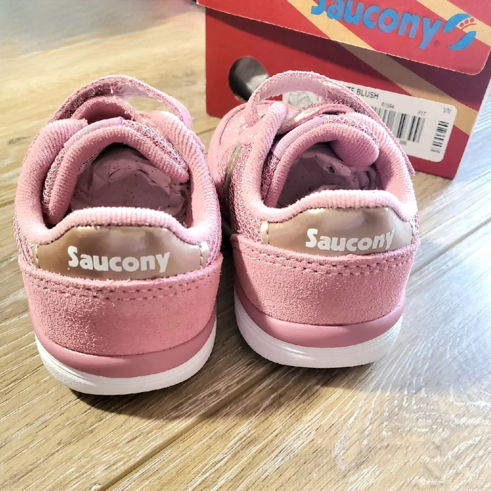 Saucony Kids' Jazz Lite Pink Blush Sneakers Suede Size 5 1/2